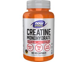 Creatine Monohydraat 750mg Now Foods 120caps