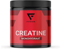 Creatine Monohydrate - Fitrium - 300 gram - Poeder - smaaklos - Lost uitstekend op in vloeistof