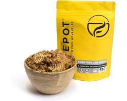 Firepot - Posh Pork met bonen - outdoormaaltijd -  - outdoorfood - trekking maaltijd - - survival food - buitensportvoeding - prepper - trekkingfood 510 Kcal