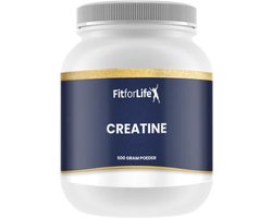 Fit for Life Creatine - Monohydraat - Supplement voor spieropbouw & prestaties - Geschikt voor vegetariërs en veganisten - Poedervorm - 500 gram