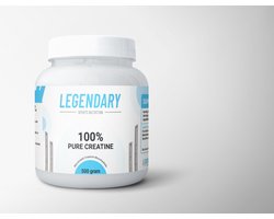 Legendary | Creatine Monohydraat | Unflavoured | 500gr 100 servings | Prestaties | Duursport | Voetbal | Crossfit | Krachtsport | Body Building | Fitness | Energie | Herstel | Nutriworld