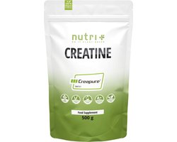 nutri+ Creatine Creapure 500 g - Creatine Monohydraat Poeder - 100% Puur - Ultrafijn Neutraal Hoogste Dosering - Veganistisch - Topkwaliteit uit Duitsland voor bodybuilding