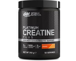 Optimum Nutrition Platinum Creatine Plus - Orange - CreaBev Creatine Monohydraat - 50 doseringen (350 gram)