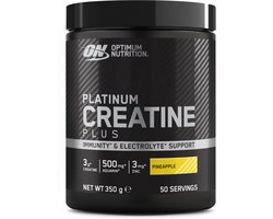 Optimum Nutrition Platinum Creatine Plus - Pineapple - CreaBev Creatine Monohydraat - 50 doseringen (350 gram)