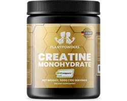 Plantpowders - 100% Creatine Monohydraat - Creapure® - Zuiverste Creatine ter Wereld! - 500g (100 servings)