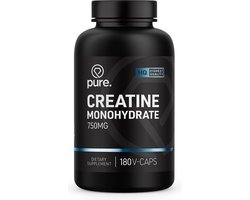 PURE Creatine Monohydraat - 180 V-Caps - 750 mg - capsules - supplement