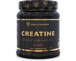 Rebuild Nutrition Creatine Monohydrate - Framboos smaak - Poeder - Supplement voor Spieropbouw & Conditie Verbetering - Creatine Monohydraat - 80 doseringen - 400 gram