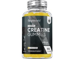 WeightWorld Creatine Monohydraat gummies - 3000mg per portie - Suikervrij en met natuurlijke limoensmaak - Alternatief voor creatine tabletten, capsules of poeders