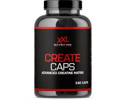 XXL Nutrition - Create Capsules - Creatine Mix: Crea-Trona | Creatine Citraat | Creatine Pyruvaat | Betaïne HCL | Taurine - Voedingssuplement - 240 Capsules