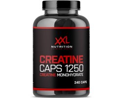 XXL Nutrition - Creatine MonoHydrate Caps - 1250mg Zuivere Creatine Monohydraat per Capsule - Voedingssuplement - 240 Capsules