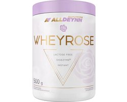 Alldeynn | WheyRose | Chocolate 500gr 16 doseringen | Lactose vrij | Instant | Digezyme | Spijsvertering Enzymen | Eiwitten | Whey Proteïne | Whey Protein | Nutriworld