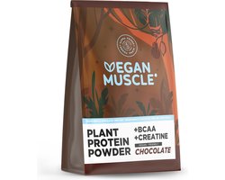 Alpha Foods Vegan Muscle Proteine poeder - Eiwitpoeder goed als maaltijdshake of ontbijtshake, Plantaardige Proteine Shake, 600 gram, Chocolade smaak