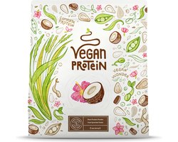 Alpha Foods Vegan Proteine poeder - Eiwitpoeder als maaltijd of ontbijtshake, Plantaardige Proteine Shake, 600 gram voor 20 shakes, met Kokos smaak (nieuw recept)