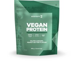 Body & Fit Vegan Protein Eiwitshake - Salted Caramel Peanut Butter - Vegan Proteine Poeder - Plantaardige Eiwitshake - 990 gram (33 shakes)