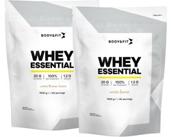 Body & Fit Whey Essential Vanille 1000 gram + Cookies & Cream 1000 gram - Whey Protein - Proteine Poeder