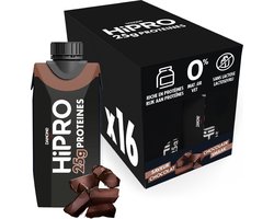 DANONE HiPRO Chocolade Proteine Shake - 25g Eiwit - Voordeelverpakking 16 x 330ml