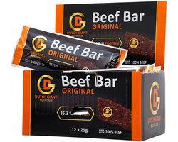 DUTCH GIANT NUTRITION – 12 X BEEF BAR ORIGINAL REPEN – 35% EIWIT! (25GR) (DOOS)