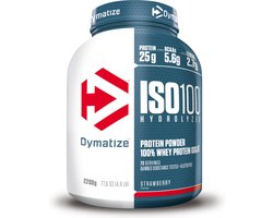 Dymatize ISO-100 Hydrolyzed - Eiwitpoeder / Eiwitshake - 2200 gram - Aardbei