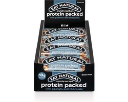 Eat natural Proteïn Bar Pinda's en Chocolade 12 x 45 gr