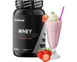 Empose Nutrition Whey Protein - Proteine Poeder - Proteïne Shake - Eiwitpoeder - Proteïne Shake - Aardbei - 908 gram - 30 doseringen