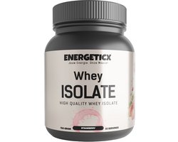 Energeticx Whey Isolaat Aardbei: Proteïne poeder, Eiwit Shakes, Whey Protein Isolate Eiwitpoeder - 1000 gram