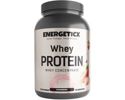 EnergeticX Whey Proteïne Aardbei – Hoogwaardige Eiwitshake voor Spierherstel - 33 shakes (1000 gram)