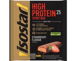 Isostar | High Protein 25 Sport Bars | Hazelnoot | 20 x 3 x 35 gram | Eiwitreep voor krachtsport