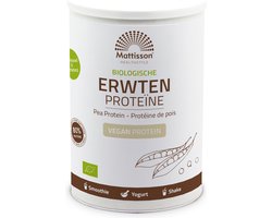 Mattisson - Biologische Erwten Proteïne Poeder - 80% Eiwitgehalte - Vegan Eiwit Supplement - 350 Gram