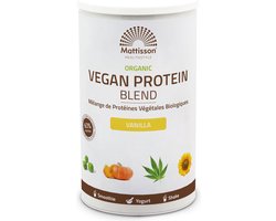 Mattisson - Biologische Vegan Proteïne Blend 63% - Eiwitpoeder - Vanille - 400 Gram