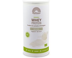 Mattisson - Biologische Wei Eiwit Proteïne Poeder 80% - Naturel - 450 Gram