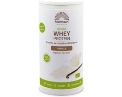 Mattisson - Biologische Wei Proteïne Poeder - 75% Eiwit - Vanille - Whey Protein - 450 Gram