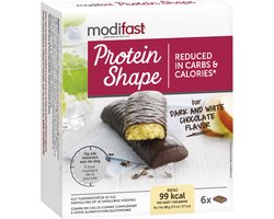 Modifast Protein Shape - Reep Pure & Witte Chocolade - 6 stuks - Eiwitreep