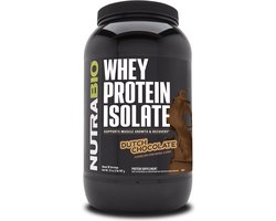 NutraBio Whey Protein Isolate - Dutch Chocolate - 900 gram