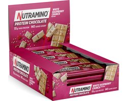 Nutramino Protein Chocolate Bars - White Chocolate Raspberry Crunch - Proteine Repen 16 Repen (800 gram)