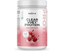 nutri+ Clear Vhey Protein - Eiwit limonade Sweet Cherry - Veganistisch proteïnepoeder - heldere eiwitshake met erwteneiwit - 400 g