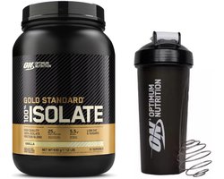 Optimum Nutrition Gold Standard 100% Isolate Bundel  - Vanille Whey Protein Isolaat + ON shakebeker - 930 gram (31 shakes)