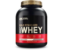 Optimum Nutrition Gold Standard 100% Whey Protein - Cookies & Cream - Proteine Poeder - Eiwitshake - 71 doseringen (2270 gram)