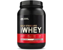 Optimum Nutrition Gold Standard 100% Whey Protein - Cookies & Cream - Proteine Poeder - Eiwitshake - 900 gram (28 servings)