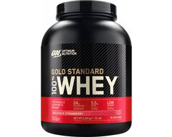 Optimum Nutrition Gold Standard 100% Whey Protein - Delicious Strawberry - Proteine Poeder - Eiwitshake - 71 doseringen (2270 gram)