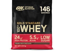 Optimum Nutrition Gold Standard 100% Whey Protein - Double Rich Chocolate - Proteine Poeder - Eiwitshake - 4530 gram (146 servings)