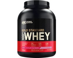 Optimum Nutrition Gold Standard 100% Whey Protein - White Chocolate Raspberry - Proteine Poeder - Eiwitshake - 71 doseringen (2270 gram)