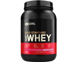 Optimum Nutrition Gold Standard 100% Whey Protein - White Chocolate Raspberry - Proteine Poeder - Eiwitshake - 900 gram (28 servings)