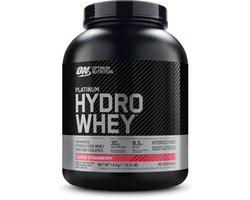 Optimum Nutrition Hydrowhey - Eiwitshake / Proteine Poeder - Super Strawberry - 100% Whey Isolaat - 1600 gram (40 shakes)