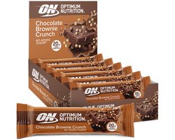 Optimum Nutrition Protein Crunch Bars - Crunchy Chocolate Brownie Proteine Repen - Vegetarisch - 10 Eiwitrepen (650 gram)