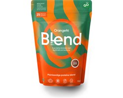 Orangefit Blend Proteine Poeder - Vegan Proteine Shake - 750g (25 shakes) - Eiwitshake Choco - met BCAA & Kurkuma - Pre / Post Workout