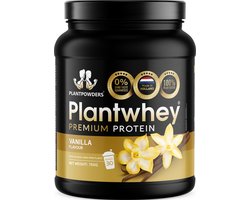 Plantpowders - Plantwhey® - S'Werelds Eerste Plantaardige Eiwitshake Zonder Zandsmaak! - Lactosevrij - Proteïne Poeder - Eiwitpoeder - Vegan Proteïne Shake - Vanille - 750 gram (30 shakes)