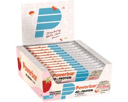 Powerbar eiwitreep | 40% Protein+ Crisp Bar | Strawberry White Choco - 12x40g