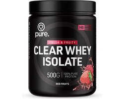 Pure. Clear Whey Isolate - Eiwit Limonade - Clear Whey Protein - Verfrissende Eiwit poeder - Red Fruits - 20 servings - 500g