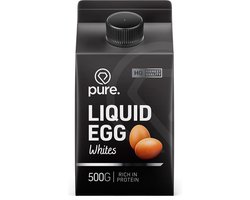 Pure. Liquid Egg Whites - 500gr - vloeibare ei-eiwitten - protein - 54gr eiwit per pak