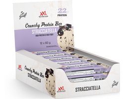 XXL Nutrition - Crunchy Protein Bar - Eiwitreep, Proteïne Reep, Fitness Snack - 12 Pack - Stracciatella